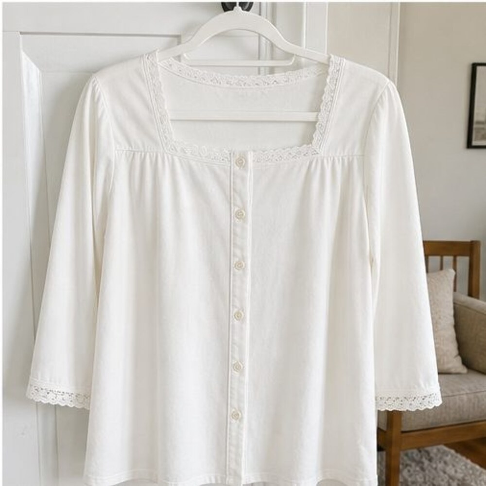 Blush Lace Trim Top